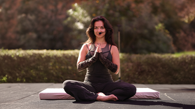 Meditation in the courtyard